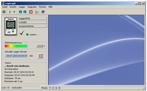 LOG-Graph Windows Software für LOG100